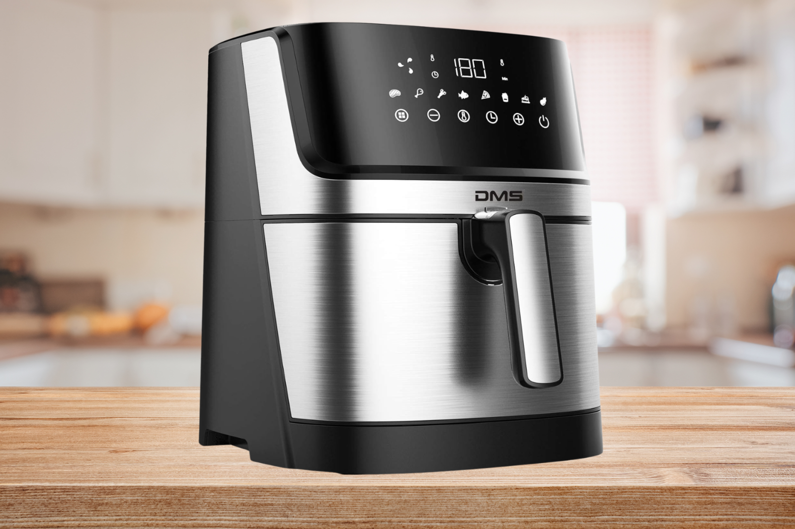 DMS Air Fryer HF-6E, Heißluftfritteuse, Hochwertig, 6 Liter