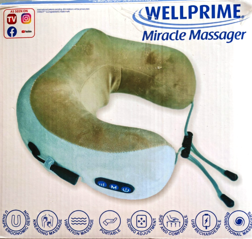 Wellprime Miracle Massager Nackenmassagegerät Massagekissen USB Vibration HOA3