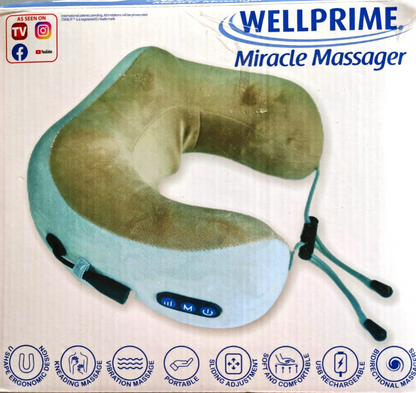 Wellprime Miracle Massager Nackenmassagegerät Massagekissen USB Vibration HOA3
