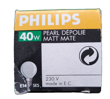 Philips 40W, E14 Matt, Glühbirne