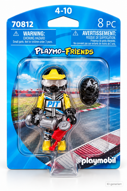 PLAYMOBIL 70812 Rennfahrer PLAYMO-FRIENDS Figur Motorsport 8-tlg D5