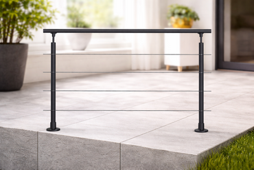 DOLLE Geländer Komplettset Alu Anthrazit 150cm Oberboden