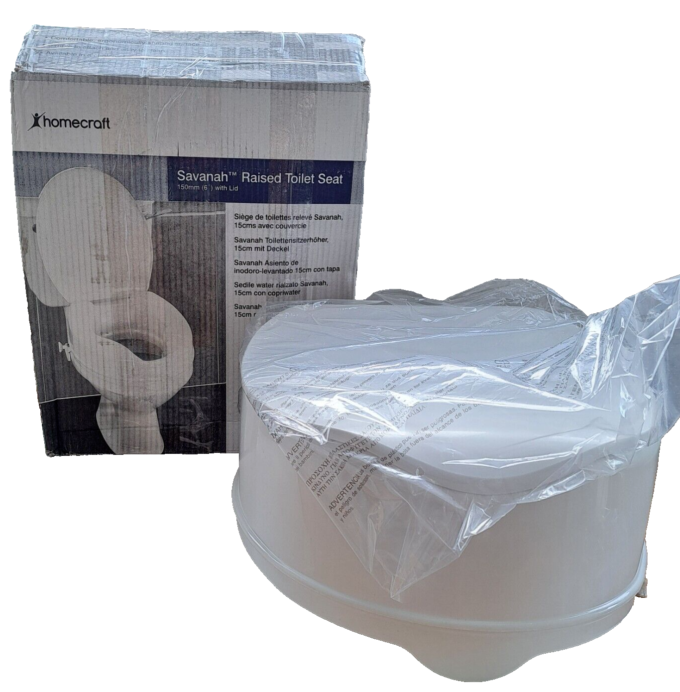 Homecraft Savanah Raised Toilet Seat, WC Sitzerhöhung