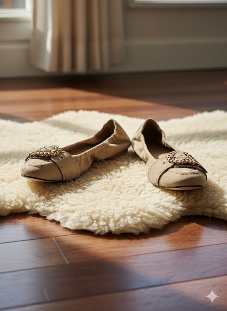 Steffen Schraut x Kennel & Schmenger Damen-Ballerina Leder Beige Größe 40