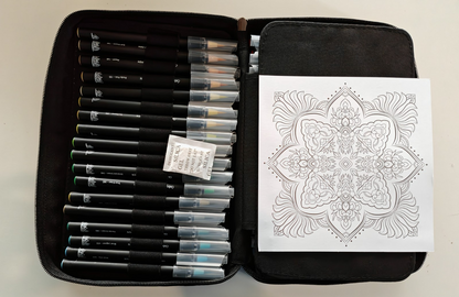 Colorya 52er Nylon Brush Pens Pinselstifte 50 Farben + 2 Wassertankpinsel Set D7