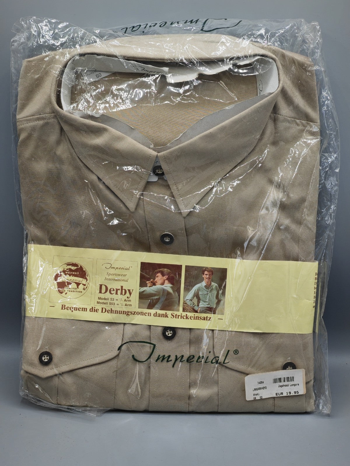 Imperial Jagdhemd, Langarm, Größe 50, Khaki