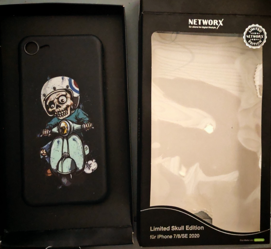 NETWORKX Skull Hülle iPhone 7 8 SE 2020 Totenkopf Roller Case Limited Edition A9