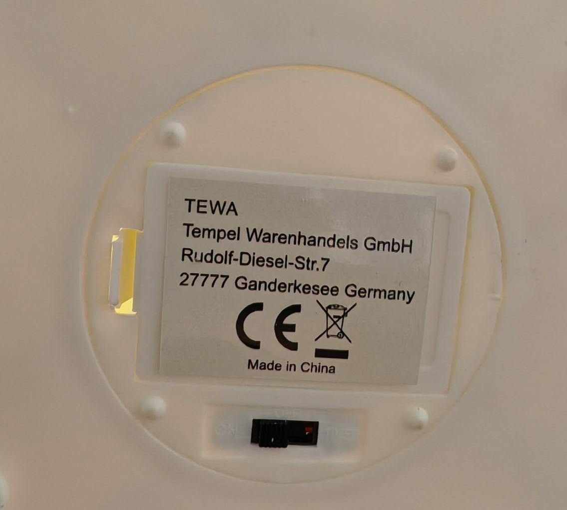 TEWA LED Kaminkerze 45 cm XXL Dekokerze Flammenoptik Creme Batterie C2
