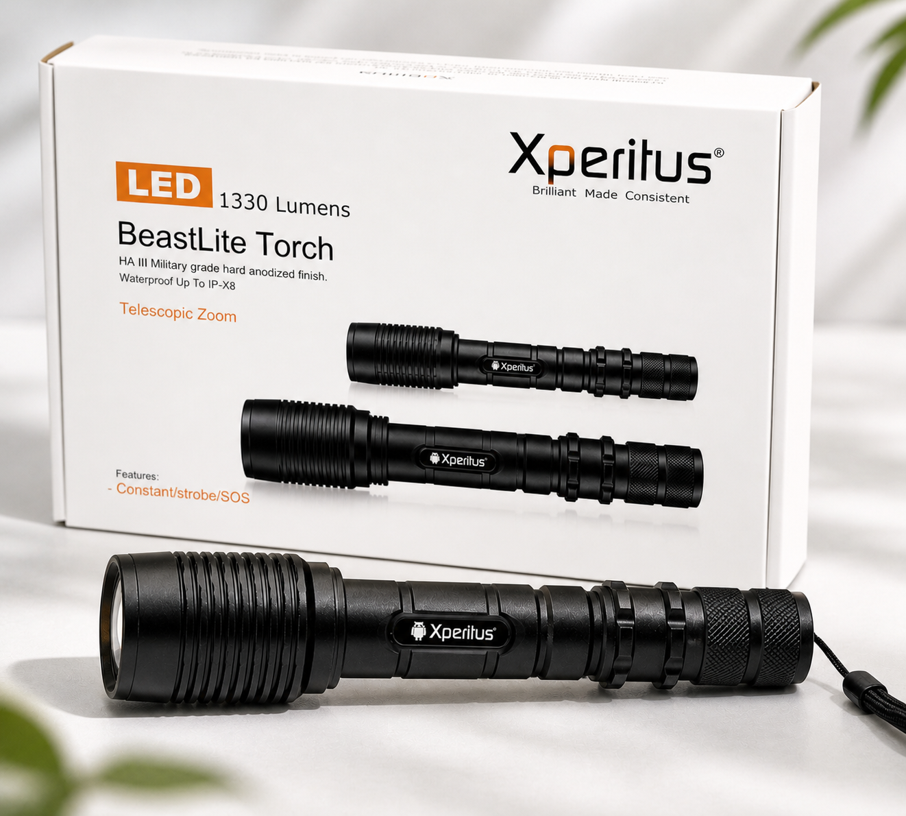 Xperitus BeastLite LED Taschenlampe 1330 Lumen Torch stark Outdoor