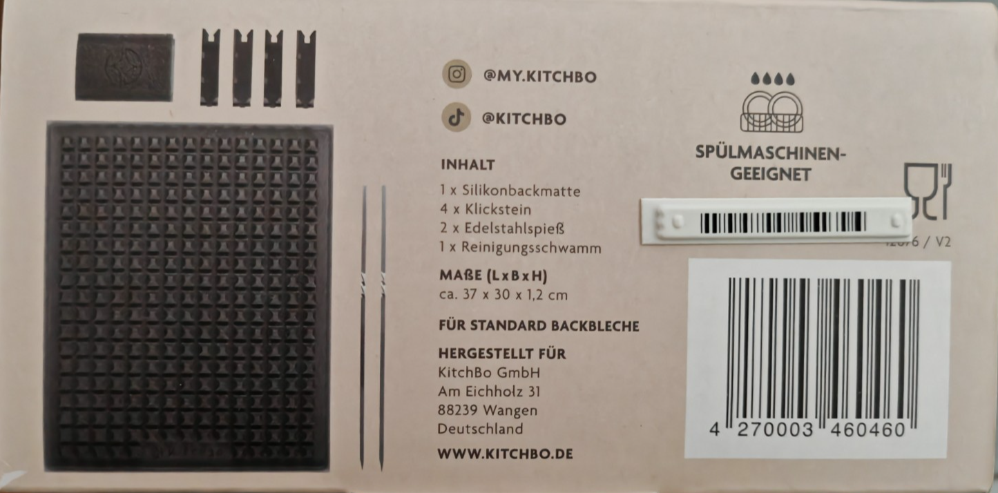 Silikon Backmatte Starter Set Klicksystem Wiederverwendbar Backunterlage B4