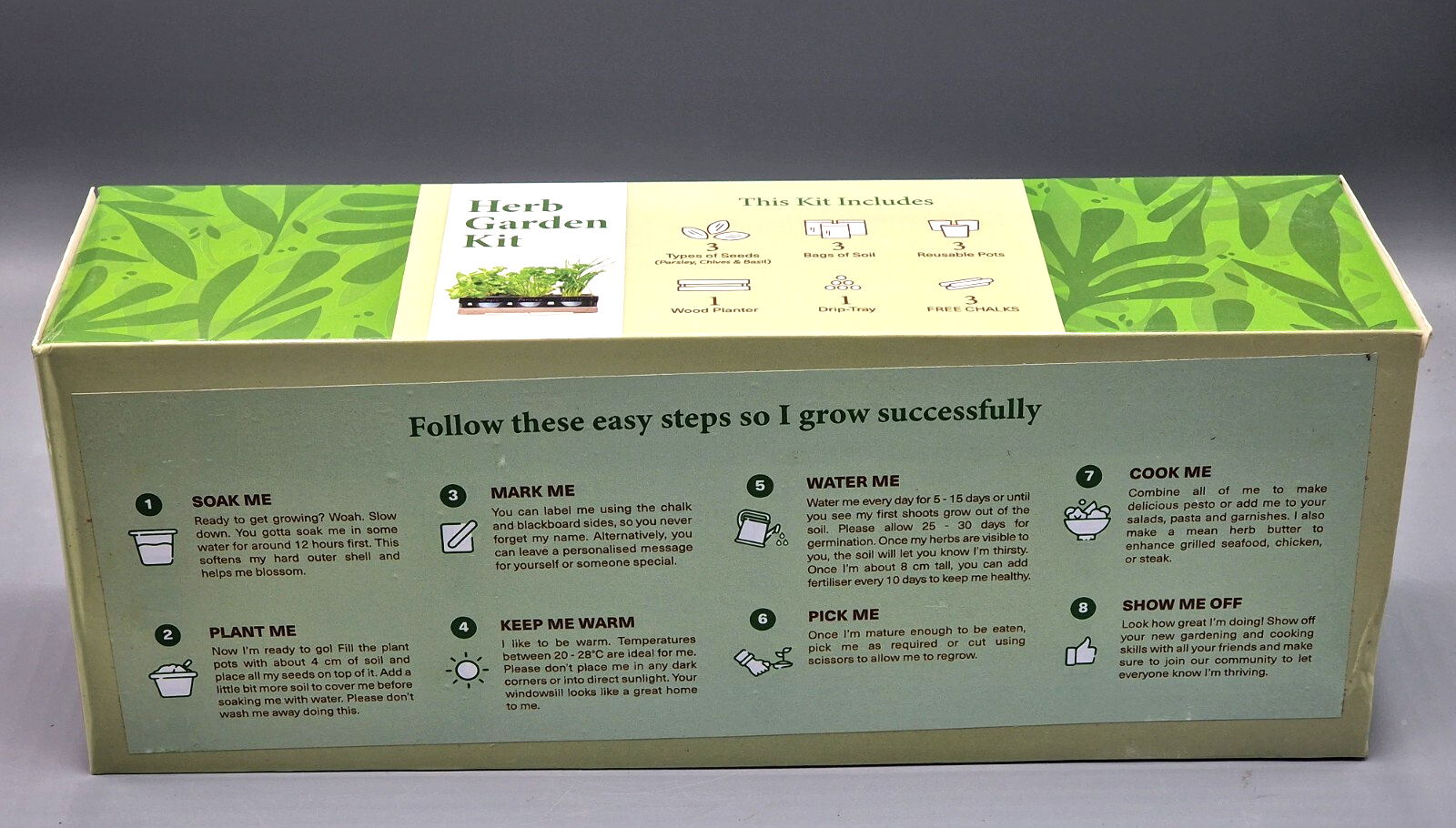 Viridescent Herb Garden Kit Küche Kräuter Pflanzen Kochen