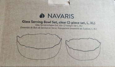 Glasschüssel Set 2er Salatschüssel Obstschale Glas L +  XL