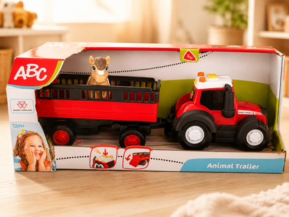 Dickie ABC Animal Trailer Traktor mit Pferd Kinder Spielzeug Set