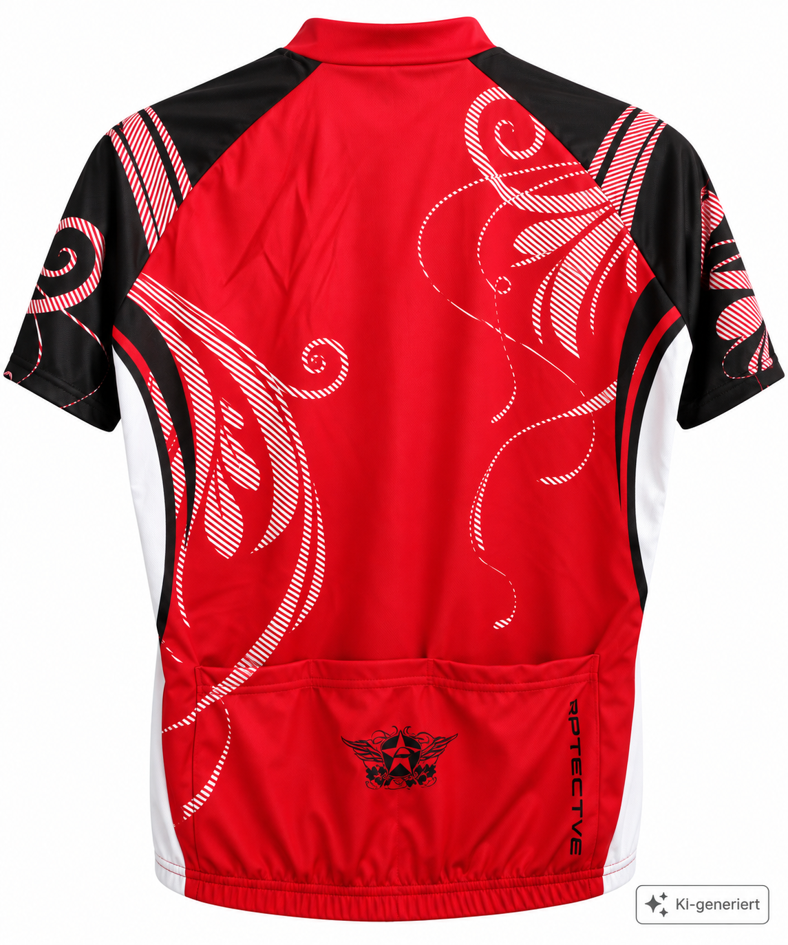 PROTECTIVE Damen Radtrikot Gr. 42 Rot Schwarz Kurzarm Fahrrad Trikot Neu Z
