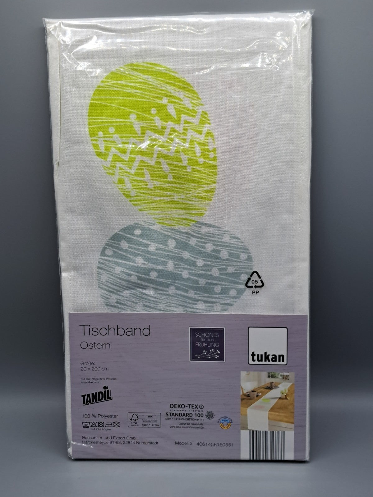 Tukan Ostern Tischläufer /Decke Tischband - Ostern  Ca. 20 x 200 cm