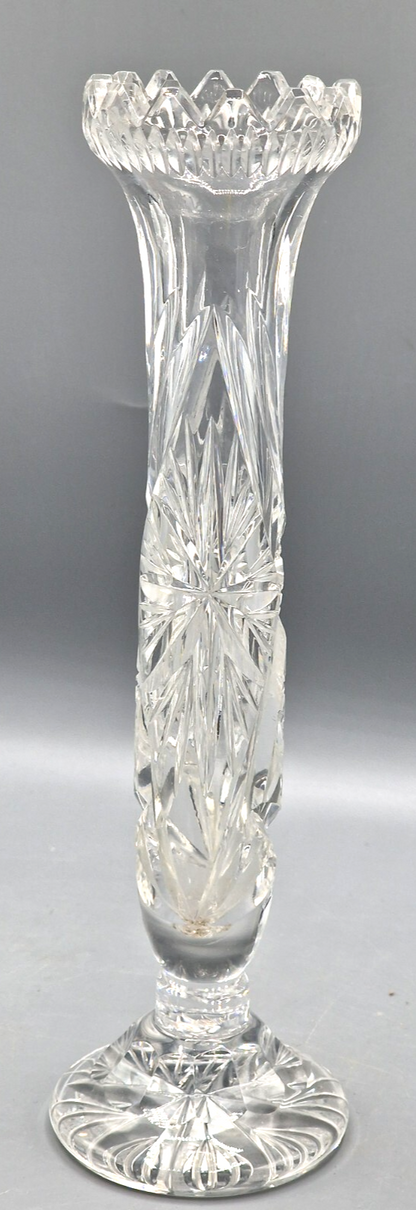 Antiquität Kerzenständer Glas 21 cm hoch Vintage Halter Sammler