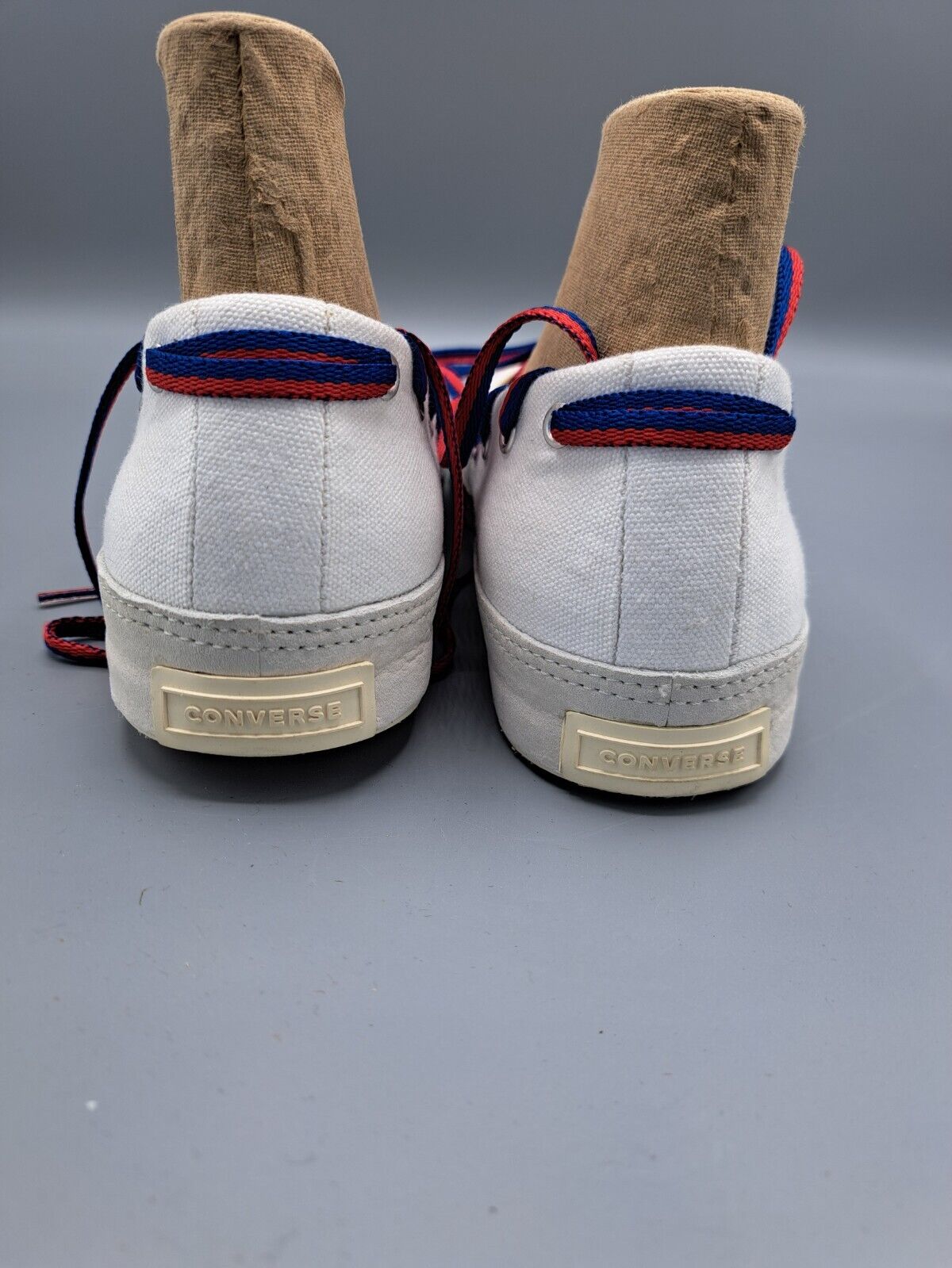 Converse All Star, Damen Weiß mit Roten Sternen, Größe 38