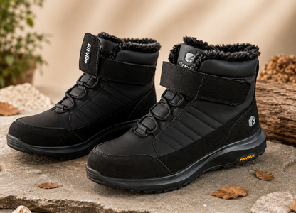 FitVille Winter Boots Herren Schwarz Gr. 44,5 Winterstiefel Warm Gefüttert G1
