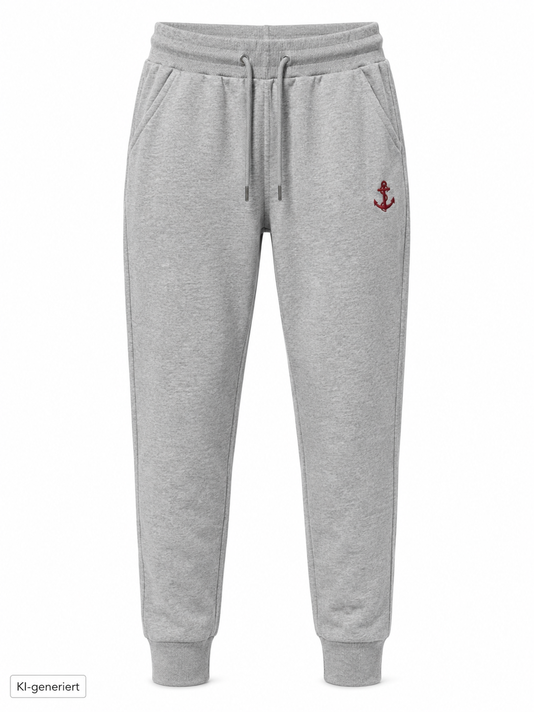 Strandfein Menswear Herren Sweathose Gr. L Grau Meliert Jogginghose Anker D2