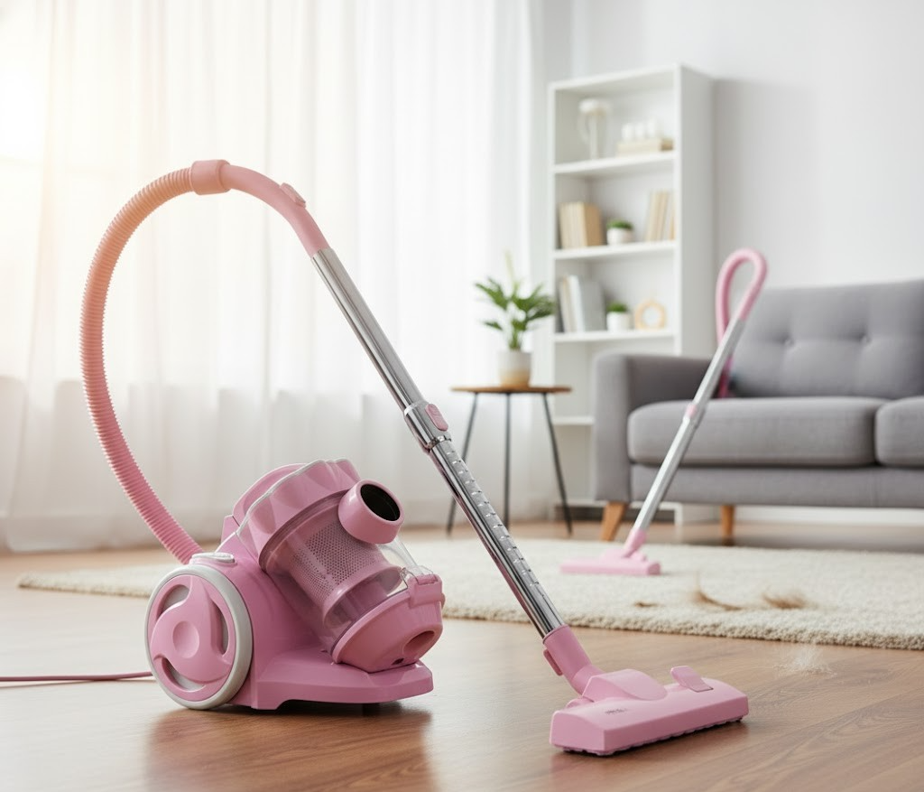 DMS Cyclone Vacuum Cleaner VC700 – Akku-Staubsauger Pink, Kabellos & Kraftvoll ✅