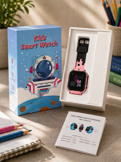 Kinder Smartwatch HWA01 Schwarz Rosa Apple Android kompatibel Uhr Kinder