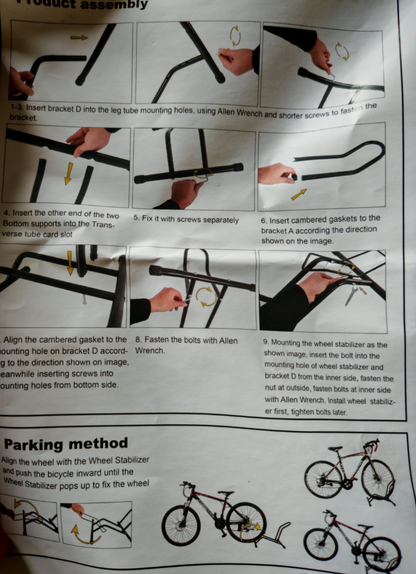 BELLE VOUS Fahrradständer Boden 8-11cm Reifen MTB Rennrad Fahrradhalter E3