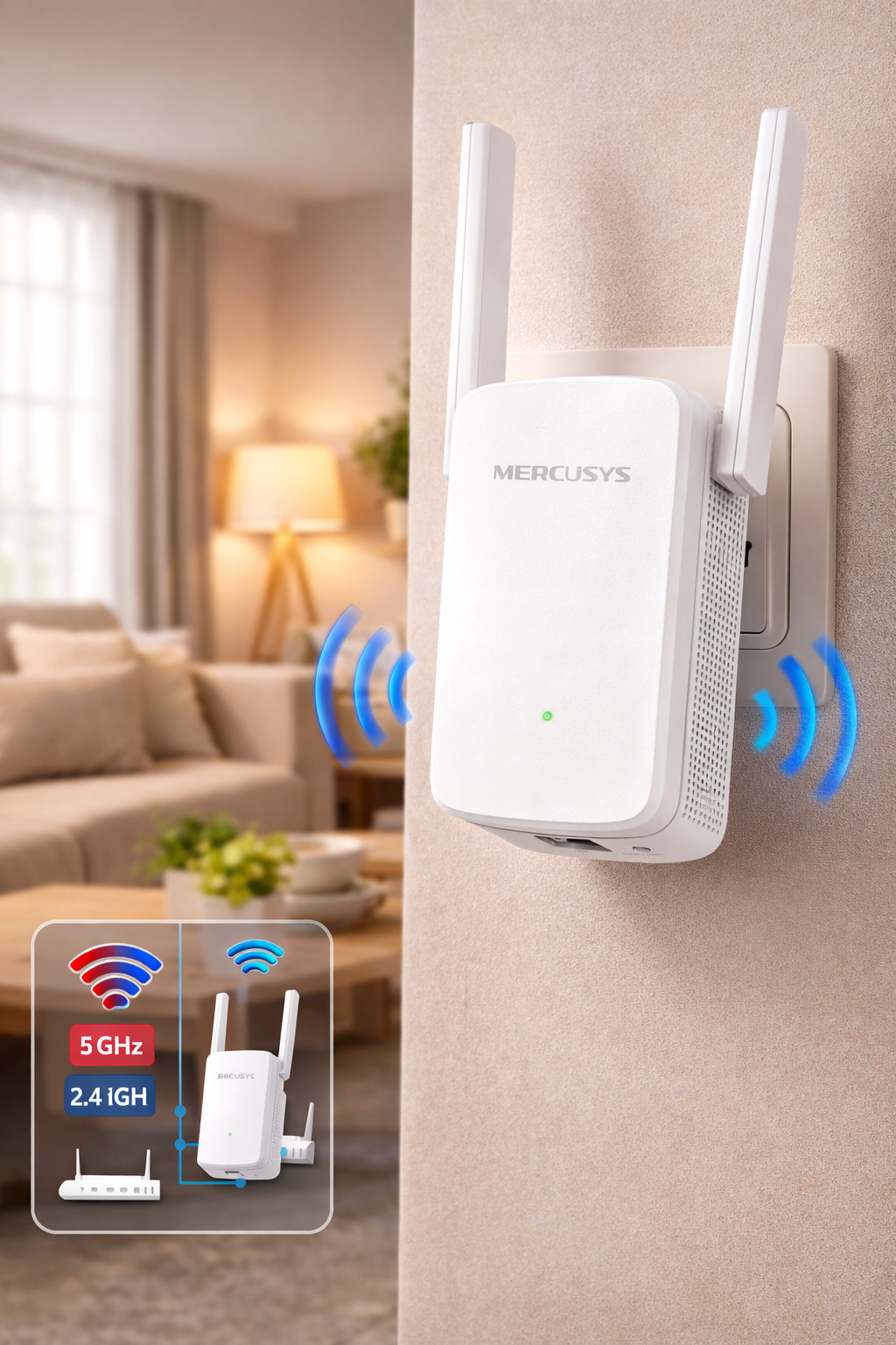 Mercusys ME30 AC1200 Wi-Fi Range Extender WLAN Repeater 1200 Mbit/s White v1.0