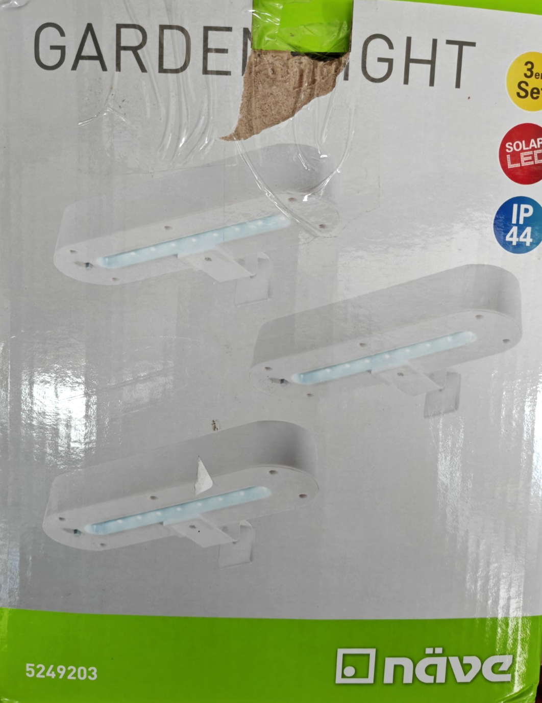Näve 3er Set Solar LED Dachrinnenleuchten 5249203 IP44 Garten Außenleuchte HA35