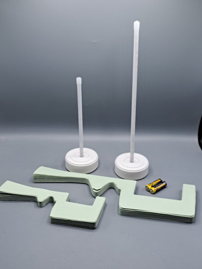 LUMIDA Casa 2er Set Tischleuchten Origami-Design | Batterie & Timer | Deko