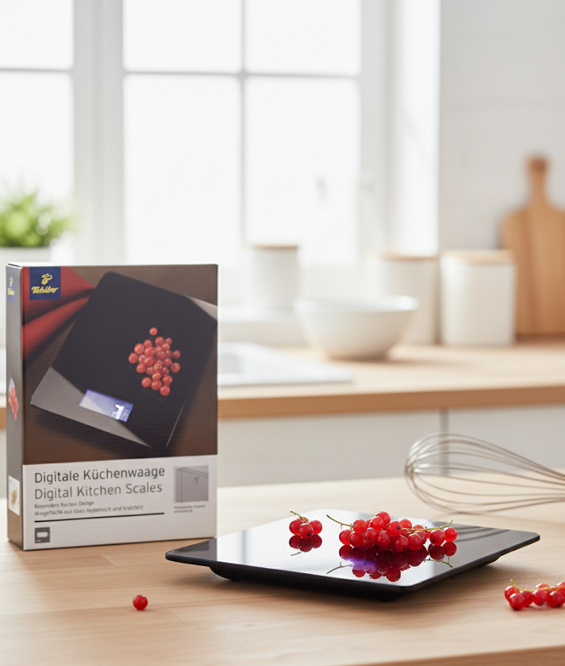 Tchibo Digitale Küchenwaage 297076 Schwarz Haushaltswaage Küche LCD