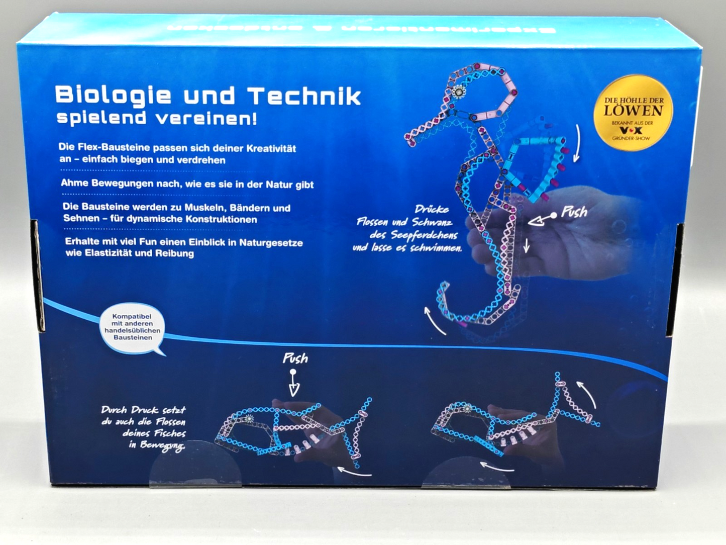 CBionic Baustein-Set Seepferdchen | Konstruktionsspielzeug für Kinder