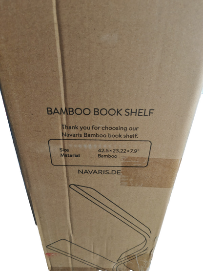 Navaris Bücherregal Bambus 108x59x20cm Standregal Holz Regal Aufbewahrung HO-A9
