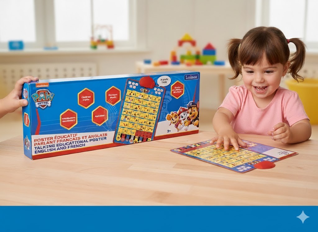 Lexibook Patrol Lernspielzeug Zweisprachige Lerntafel Englisch Französisch D4