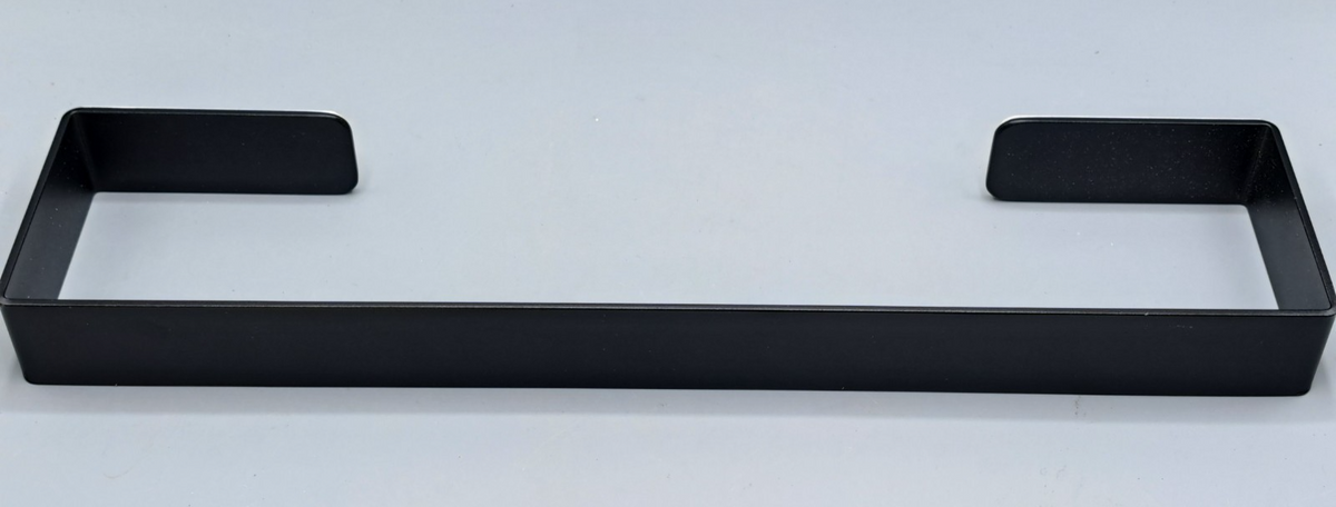 WEISSENSTEIN Handtuchstange 45cm Schwarz Edelstahl ohne Bohren 3M E1