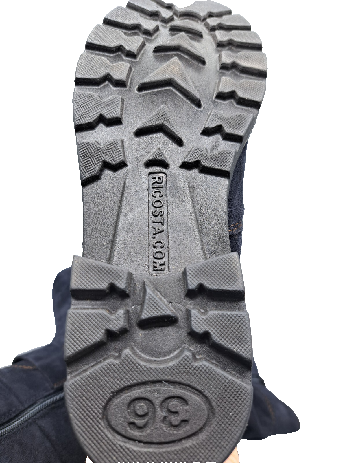 RICOSTA TEX Damen Stiefel Gr. 36 Schwarz Langschaft Boots Reißverschluss G2