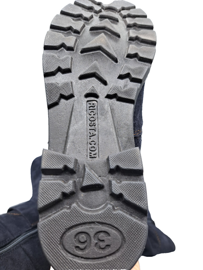 RICOSTA TEX Damen Stiefel Gr. 36 Schwarz Langschaft Boots Reißverschluss G2