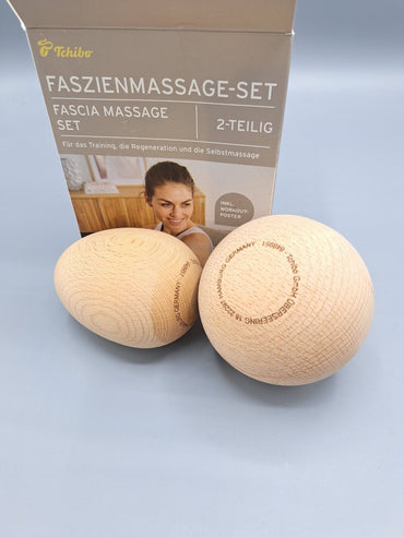 Tchibo Faszienmassage-Set, 2-Teilig, mit Nachhaltigem Holz