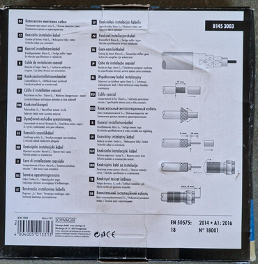 Koaxial Installationskabel, 30 Meter, weiß, 110dB