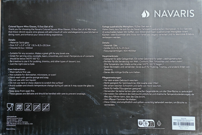 Navaris 4er Set Weingläser 400 ml – Farbige Gläser