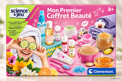 Clementoni 52348 Science & Jeu Beauty Kosmetik Labor Set Kinder ab 8 Jahre  D5