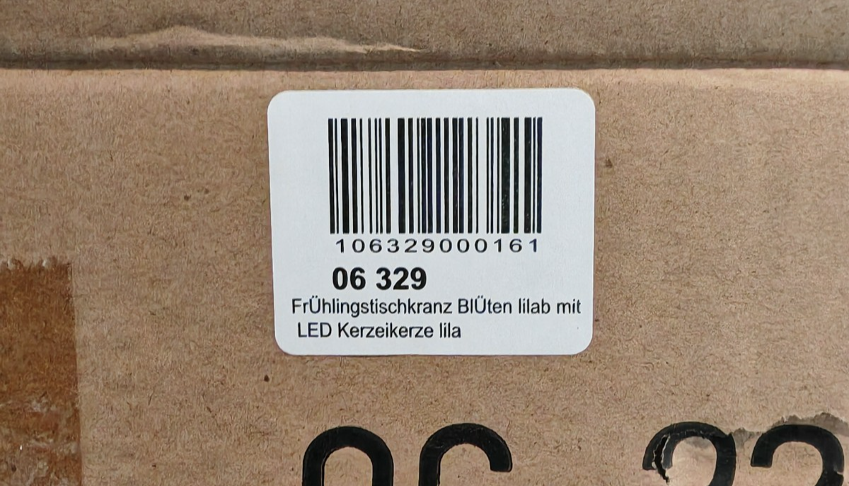 Frühling Tischkranz 34 cm Kunstblumen Lila Weiß mit LED Kerze Dekokranz E6