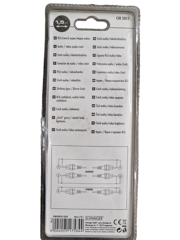 Schwaiger CIK5015 Cinch Audio Video Verbindungskabel 1,5m