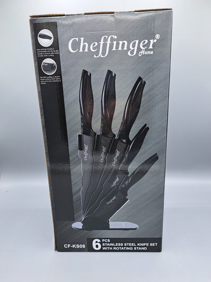 Cheffinger Home CF-KS08 Messerset 6-teilig Küchenmesser Set
