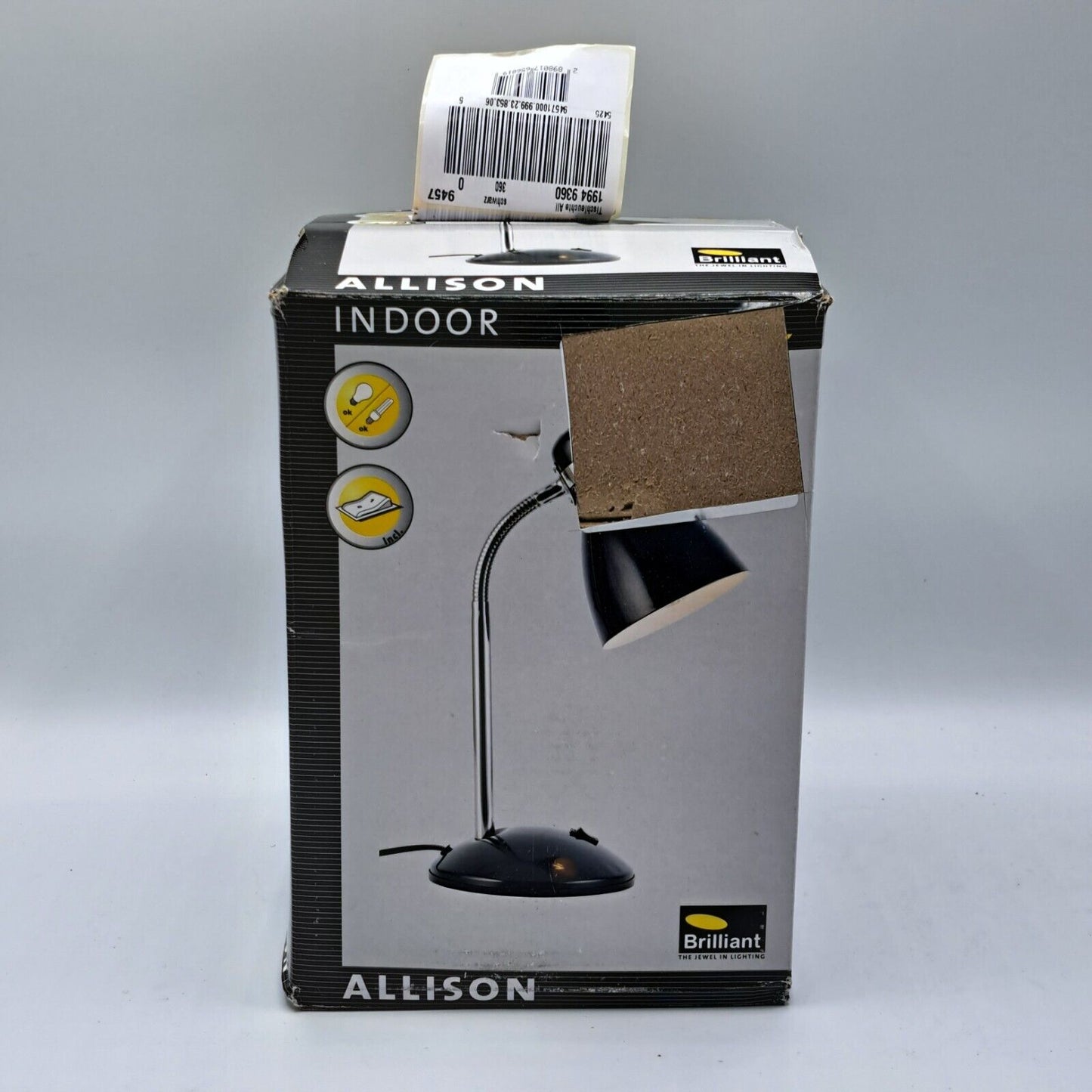 Brilliant Allison Schreib Tisch Arbeits Lese Leuchte Lampe verstellbar schwarz