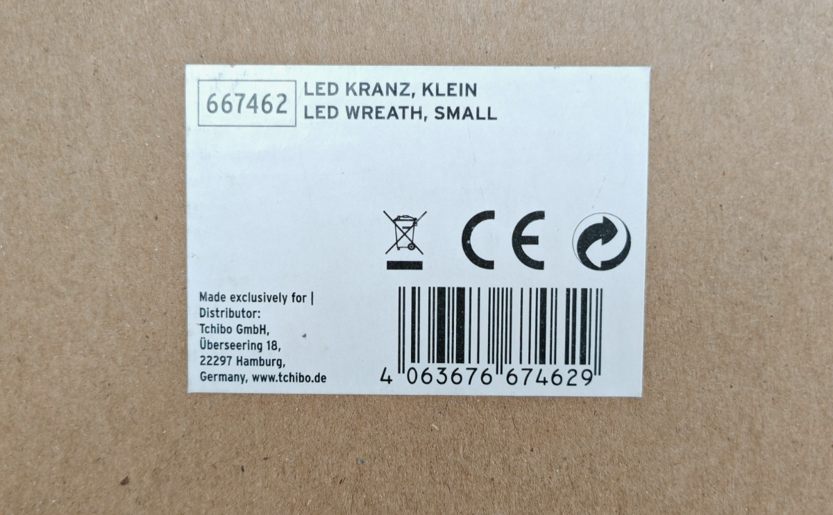 Tchibo LED Kranz Klein 667462 Dekokranz Leuchtkranz Weihnachtsdeko Beleuchtet P1