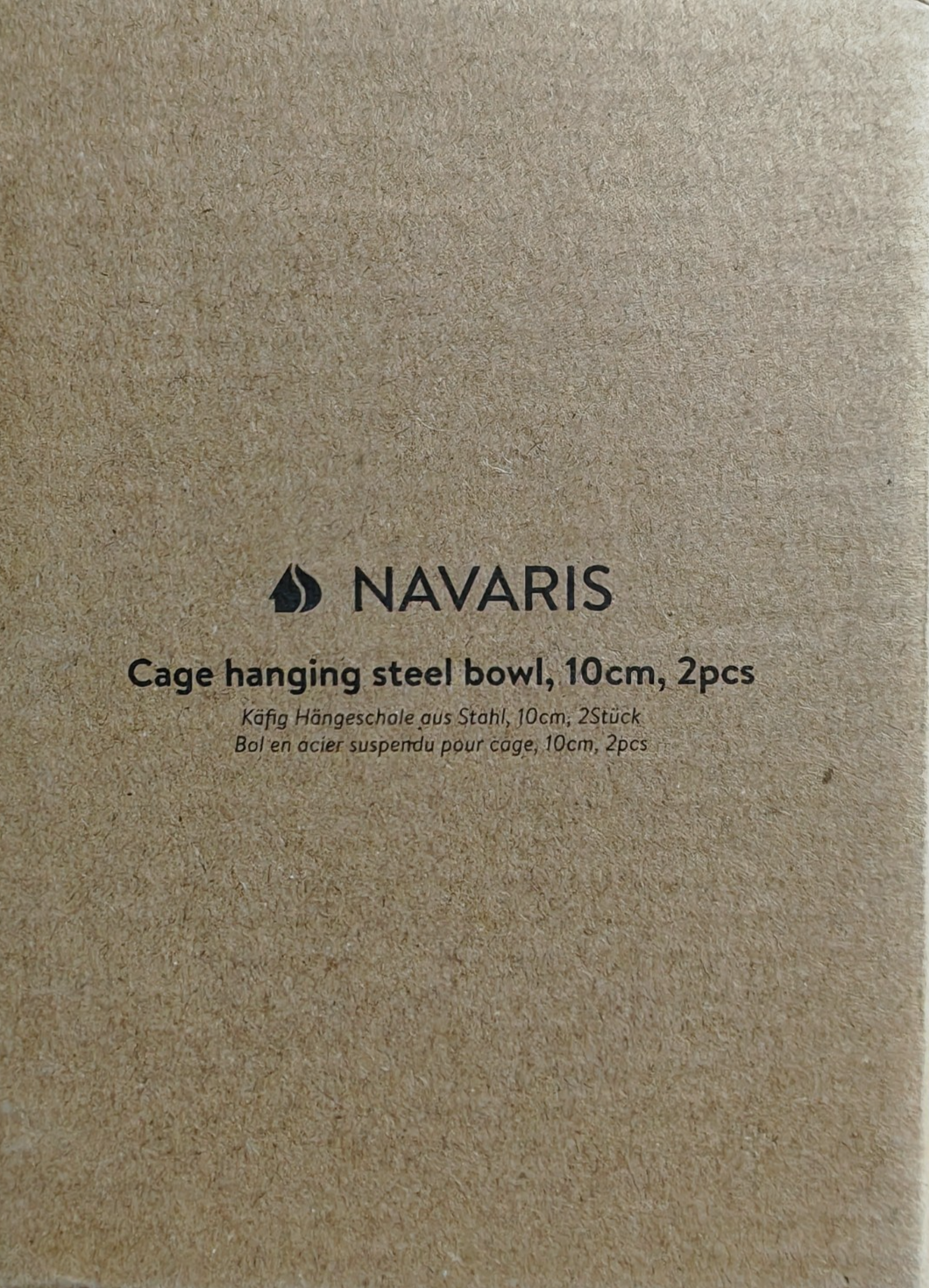 Navaris 2x Käfighängeschale zum Einhängen Ø10cm – erhöhter Futternapf Set