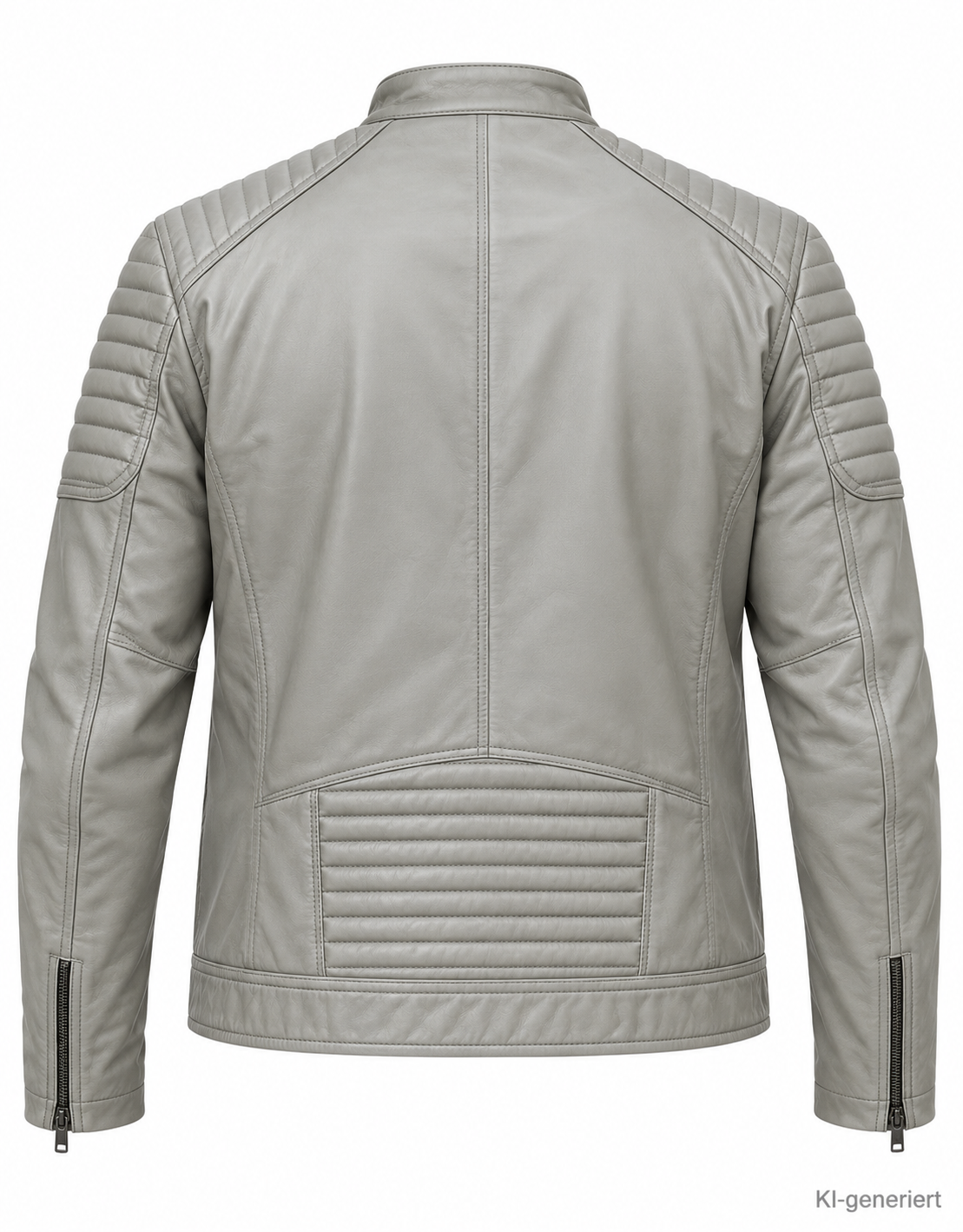 STRANDFEIN Menswear Lederjacke Herren Gr. 56 Lammnappa Stein Echtleder Z