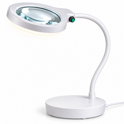 Orbisana Tischlupe mit LED 5x Vergrößerung Lupenleuchte Weiß 148142564