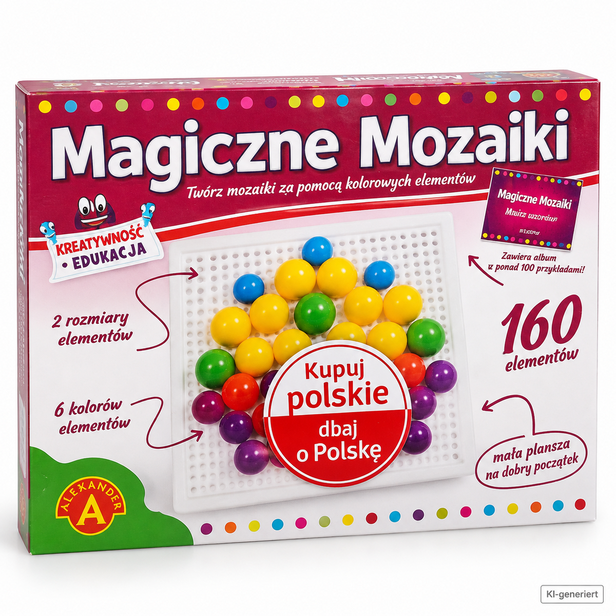 Alexander Magische Mosaike 160 Teile Steckmosaik Kreativspiel Kinder ab 3 D6