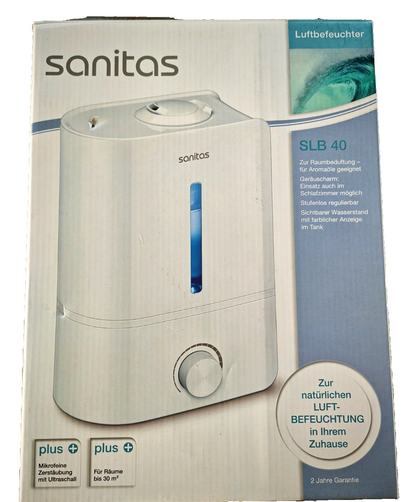Sanitas SLB 40 Luftbefeuchter Ultraschall 4L 300ml/h Aroma bis 30m² 25W HA28